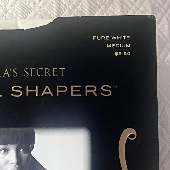 Victoria Secret Sensual Shapers Tummy Hip &Thigh Contro Pure White Medium Silky - Picture 1 of 9